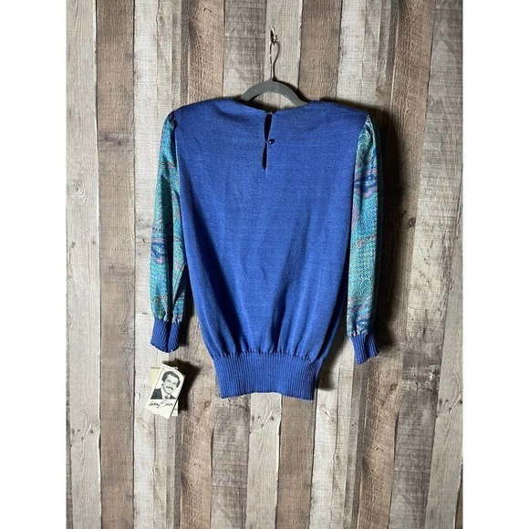 Vintage Anthony Sicari Knit Sweater 80s NWT - Picture 3 of 7